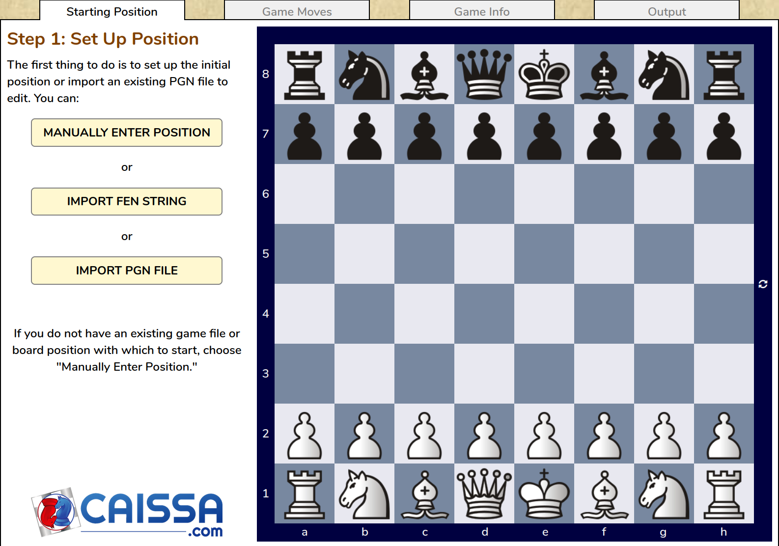 Chess Notation Game Board Template